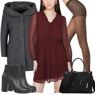 Outfity s kotníkovými botami s Černá/Bílá Only "Outfit v podzimních barvách"
