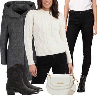 Outfit s Černá Replay "Outfity na každý den"