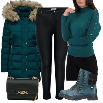 Lak Outfit s Modrá/Světle modrá/Zelená/Tyrkysový Kozačka Motorkářská bota/Bojová Bota/Šněrovací Kotníková Bota/Motorkářská Bota/Trekingová Bota/Nepromokavá Kozačka Rieker "Outfity na každý den"Look: Vodnář, Grunge, Lak, Lev, Metal, Unisex, Pracovní oděvy