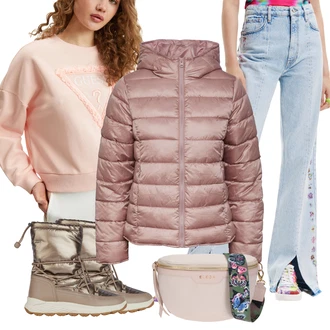Outfit s Šedá Geox "Outfity na zimu"