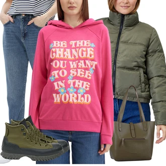 Outfit s Tmavě Zelená/Zelená Gumová Kotníková Bota/Nepromokavá Bota/Kožená bunda/Zimní tenisky/Trekingová Bota/Nepromokavá kozačka/Vodotěsná outdoorová Bota/Kožené pánské obuv Converse "Outfity na zimu"