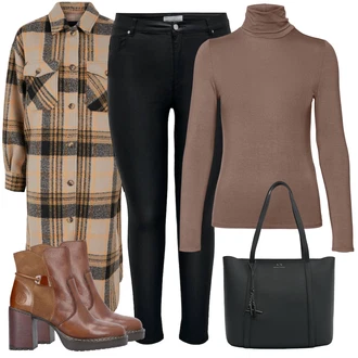 Outfit s Černá Armani Exchange "Outfity na zimu"