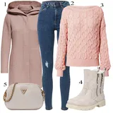 Beige Outfits Modra za dame image