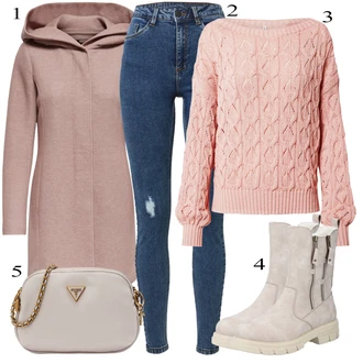 Beige Outfits mit Modra Noisy may "Obleka za jesen"