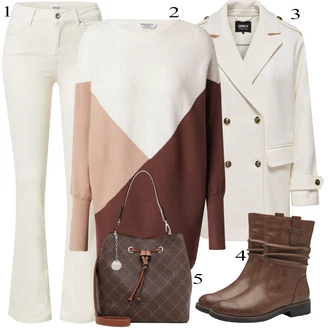 Booties outfits mit Rdeča Tamaris "Obleka za jesen"
