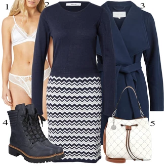 Dolg rokav outfit mit Obleka velike velikosti About You "Zimski outfiti"