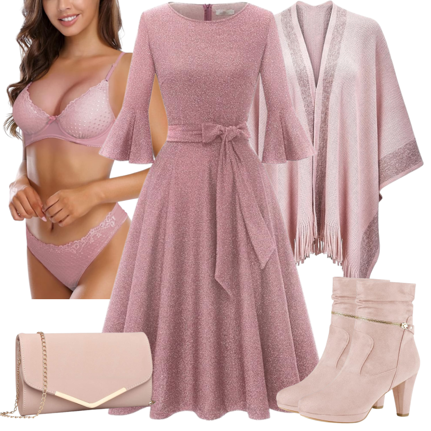 GRACE KARIN Business-Kleid Damen – A-Linie, 3/4-Ärmel, Rundhals | Elegant Für Büro & Anlässe