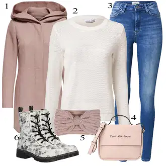 Denim outfits Zima mit Oranžna/Bela/Krem/Rdeča Fini Pleteni Pulover/Pulover Carmen/Osnovni Pulover/Volnen Pulover/Pulover iz Kašmirja/Preprost Pulover/Termo Pulover/Pleteni Pulover/Pulover z Okroglim Izrezom Vila "Obleka za jesen"