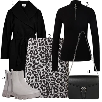 Black Outfits 3/4 rokavi mit Črna/Siva/Rjava/Temno siva Kovček/Pisarniška torba/Men's Bags/Torba za Macbook About You "Obleka za jesen"