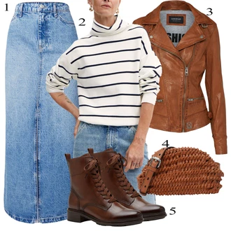 Hoja outfit mit Rjava/Temno rjava/Roza Vintage Usnjena Jakna/Jesenska jakna/Motoristična jakna/Jakna iz Umetnega Usnja/Usnjena Bomber Jakna/Usnjena Jakna/Pomladna jakna/Women's Uncategorized Oakwood "Obleka poleti"Look: Jahanje, Hoja