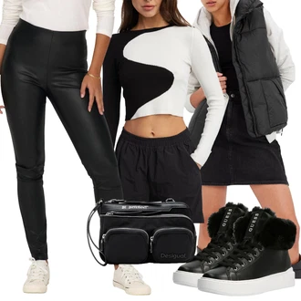 Diamantový vzor Outfit s Černá/Červená/Oranžová/Tmavě šedá Taška do pasu/Cestovní Taška/Taška pro diabetiky/Nafouknutá taška/Women's Cosmetic Bags/Pánská taška/Malá Taška/Pásková taška/Shopper/Taška Desigual "Perfekt na podzim"