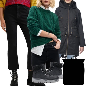 Outfity na zimu s Černá/Tmavě modrá/Tmavě zelená/Tmavě šedá Ragwear "Perfektní na zimu"