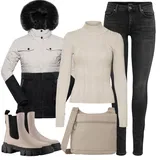 Hnědé Gumové Kotníkové Boty Pravá Kůže Outfity image