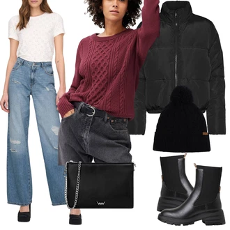 Outfity na zimu Dlouhé s Červená GAP "Perfektní na zimu"
