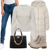 Gumové kotníkové boty ve vojenském stylu   outfity image