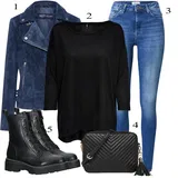 Denim outfits 90. leta za dame image