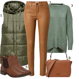 Red outfits mit Zelena/Siva Only "Obleka za jesen"