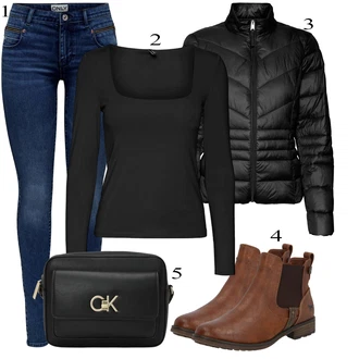 Black Outfits mit Rdeča Mustang "Obleka za prosti čas"