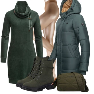 Odpuzující nečistotu Outfit s Tmavě zelená/Zelená Ragwear "Silvestrovský Outfit"