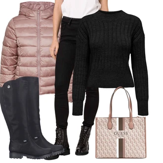 Outfit s Černá Replay "Ulice styl outfitu"