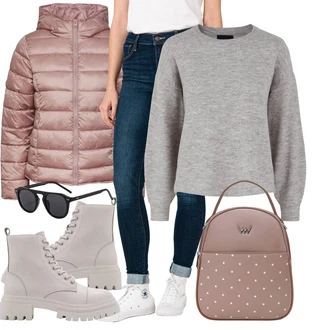 Pravá Kůže Outfit s Šedá/Hnědá/Světle šedá/Béžová Letní kotníková Kozačka/Bojová Bota/Šněrovací Kotníková Bota/Motorkářská bota/Klasická Kozačka/Veganská Bota Aldo "Stylový vzhled pro volný čas"