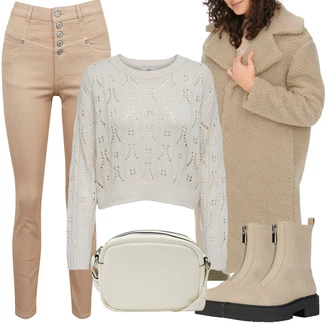 Dlouhé Outfit s Šedá/Hnědá/Béžová/Stříbrný/Bílá/Khaki Taška Přes Rameno/Pánská taška/Klasická Taška Přes Rameno/Brašna/Sportovní Taška Přes Rameno/Taška/Malá Taška Calvin Klein Jeans "Stylový zimní outfity"