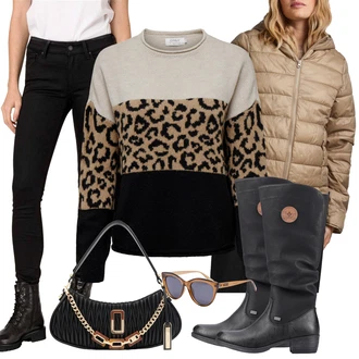 Outfit s Černá Replay "Trendový podzimní outfit"