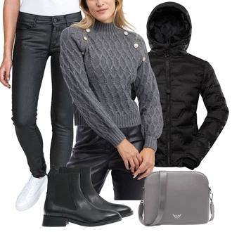 Outfit s Šedá/Černá/Tmavě šedá/Bílá Replay "Vánoční outfit"