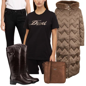 Outfit s Černá Replay "Vánoční outfit"