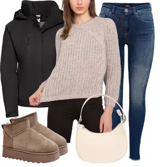 Outfit s Černá Russell "Vkusný podzimní outfit"