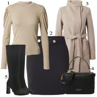 outfit mit Črna Tamaris "Zimski outfit"