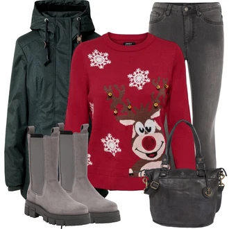 Outfit s Tmavě zelená/Zelená Snowboardová Bund/Zimní Parka/Parka Přechodová Bund/Trekingová bunda/Bundeswehr Parka/Outdoorové Bundy/Nepromokavé Bund/Vosková Bunda/Funkční Bunda Ragwear "Zimní outfity"