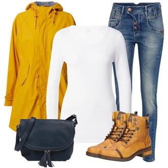 Odpuzující nečistotu Outfit s Žlutá/Hnědá "Perfektní na zimu"