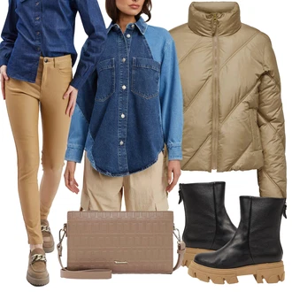 Outfit s Černá Steve Madden "Zimní look"