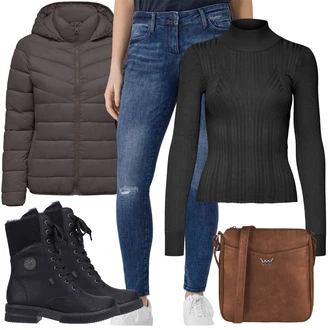 Nepromokavý Outfit s Černá Kožené pánské obuv/Kozačka Zimní kotníková bota/Zimní Kozačka z jehněčí kůže/Nepromokavá Kozačka/Ovčí Kožešinová Bota/Kotníková Bota s Podšívkou/Bojová Bota/Šněrovací Kotníková Bota/Klasická Kozačka/Vycpaná Kozačka Rieker "Zimní nálada"