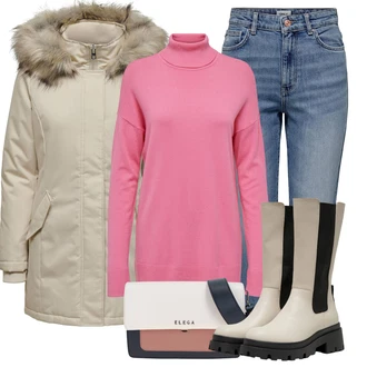 Outfity s botami s Hnědá/Modrá/Světle modrá Kotníková Bota/Mom Jean/Dad Džíny/Džíny s Dírou/Zkrácené Džíny/Boyfriend Džínové kalhoty/Džíny s Rozparkem/Girlfriend Džíny/Zužující se Džíny Only "Zimní outfity"