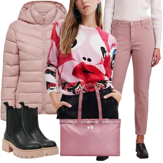 Outfit s Růžová/Fialová/Červená Taška do tělocvičny/Obchodní Taška/Taška/Sportovní taška/Taška Na Rameno/Shopper taška/Velká taška Under Armour "Zimní outfity"