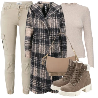 Teplé Outfit s Hnědá/Šedá/Khaki/Béžová Zimní kotníková bota/Teniska Zimní Tenisky/Kožené pánské obuv/Nepromokavá kozačka/Zimní Kozačka Lascana "Zimní outfity"