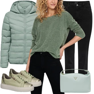 Outfity z džínu Capri s Šedá Caprice "Zimní outfity"
