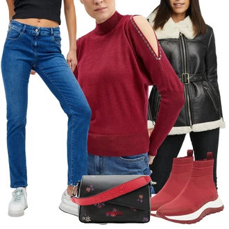 Outfit s Modrá/Tmavě modrá/Světle modrá Replay "Zimní outfity"