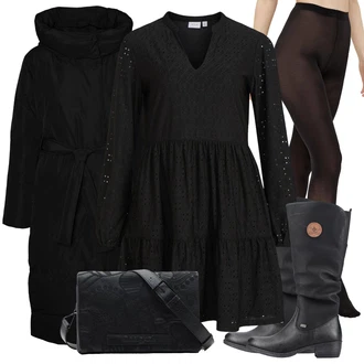 Outfity na zimu Áčkového Střihu s Šedá Vila "Zimní outfity"Look: Áčkového Střihu
