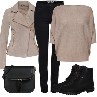 Outfit sa Crna Čizmica Gležnjača na Vezanje/Borbena Čizma/Vodootporne čizme/Klasična čizmica/Zimska gležnjača/Podstavljena Gležnjača Timberland "Zimski outfiti"