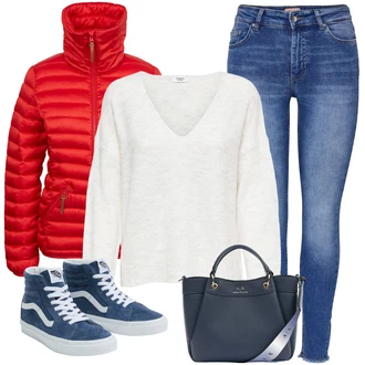 Sk8-Hi Outfit s Šedá Vans "Zimní outfity"