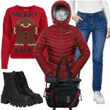 Rovné Džíny Zima Outfity pro ženy image