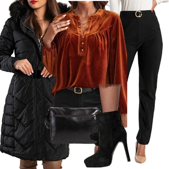 Z zadrgo spredaj outfit mit Roza/Bež/Modra Škorenj Poletni gležnjar/Klasični gležnjar "Zimski outfit"