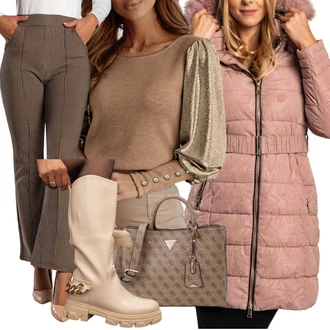outfit mit Črna Škornj s Platformo/Škorenj z zadrgo/Škornj z visokimi petami "Zimski outfit"
