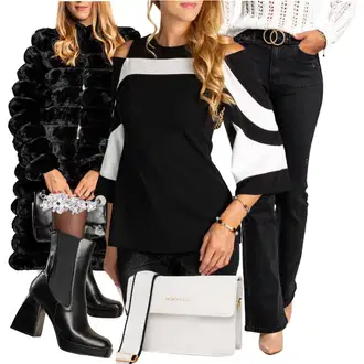 Kombinacije za zimu Visok S prorezom sa Pink/Bež/Plava Trapez Traperice "Zimski look"