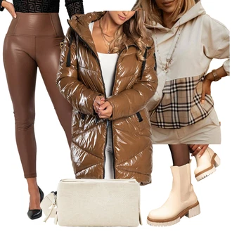 Outfit sa Krem/Bež/Bijela/Kaki Kozmetička Torbica/Women's Cosmetic Bags Desigual "Zimski outfit"