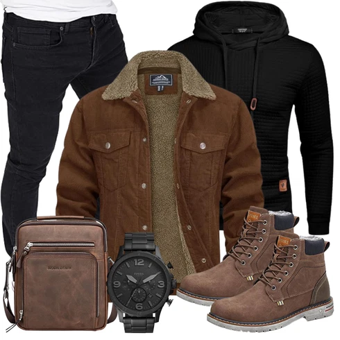 Braun/Dunkelbraun/Khaki Trachtenstrickjacke/Vintage Lederjacke/Vintage Jacke/Wachsjacke/Holzfäller Jacke/Wolljacke/Cordjacke TACVASEN kombinieren mit Schwarz Ausgefallener Hoodie/Strick Hoodie/Sport Hoodie COOFANDY