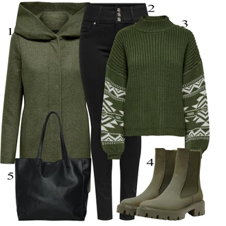 Outfits with cloth trousers "Zimski outfit"